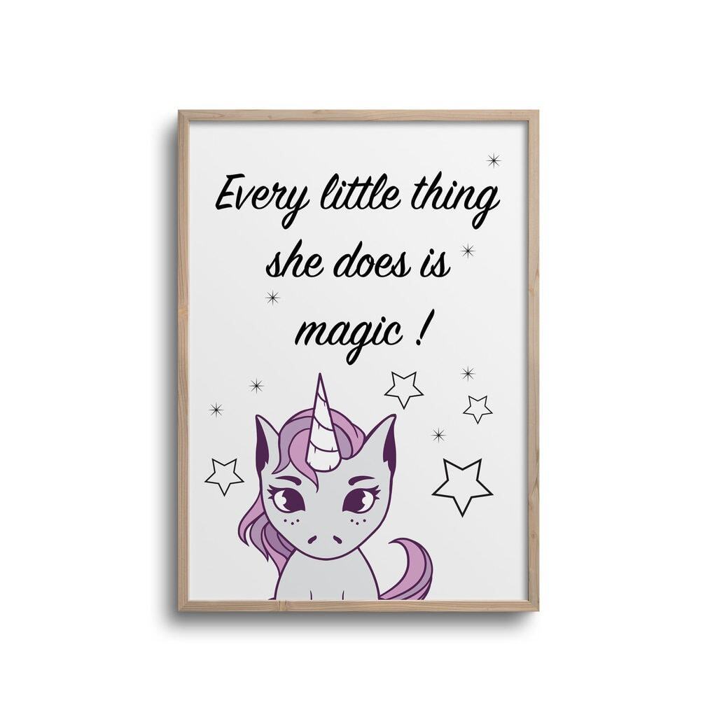 Enhjørning Every little thing plakat