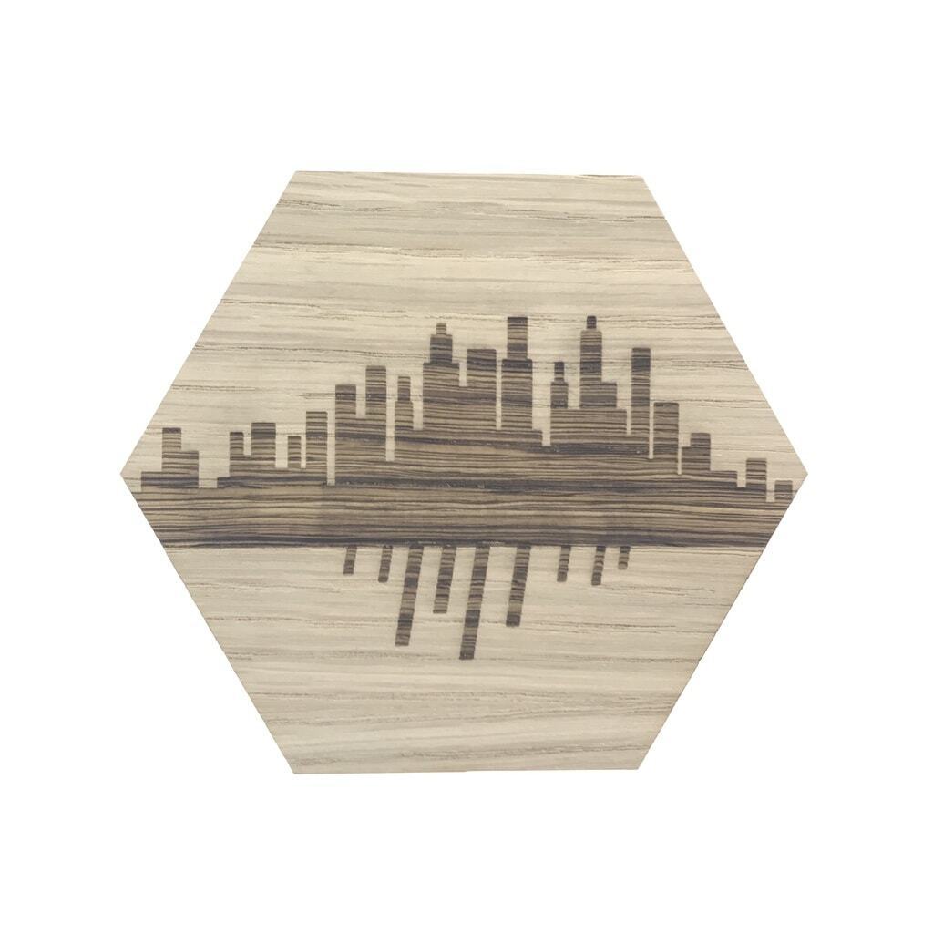 Design plade med skyline