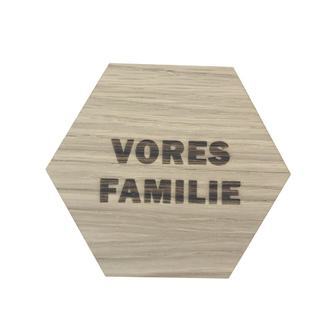 Design plade med vores familie