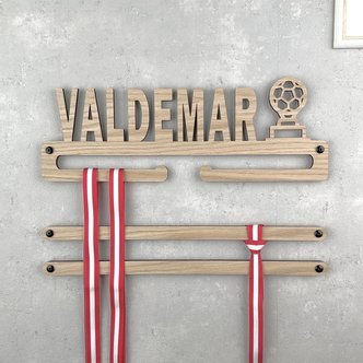 Medalje ophæng med rundt trofæ og eget navn
