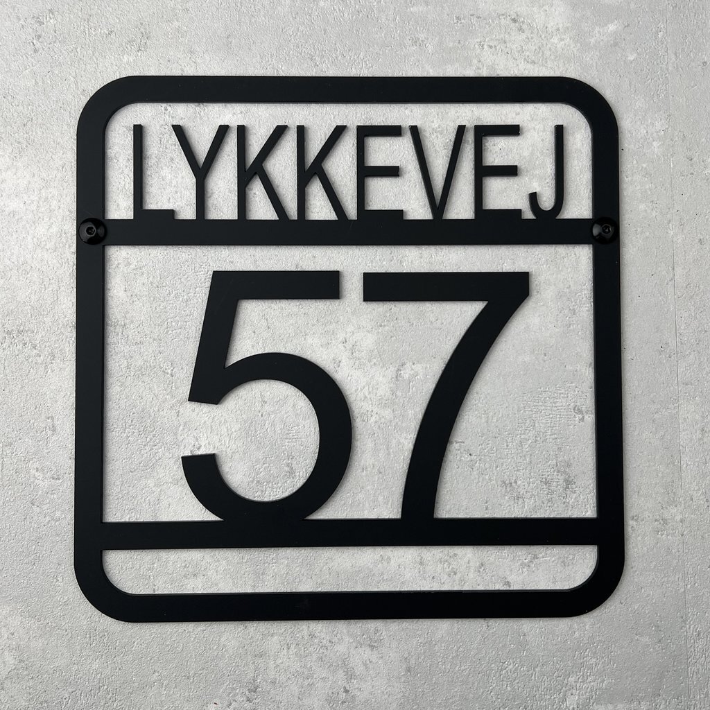 Husskilt firkantet - akryl