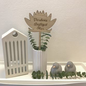 Lotusblomst egetræ - 27 cm