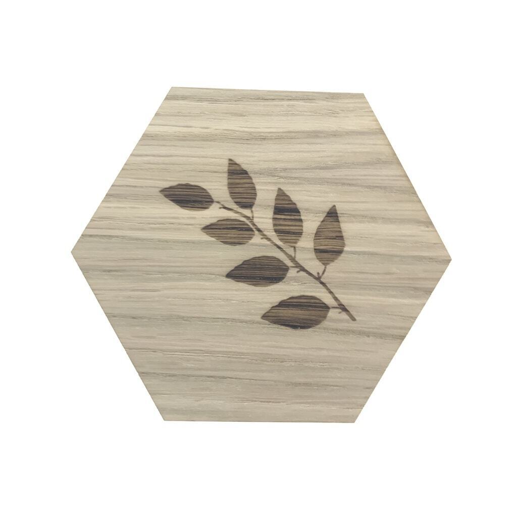 Design plade med birke blade
