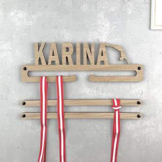 Medalje ophæng med springgymnast og eget navn