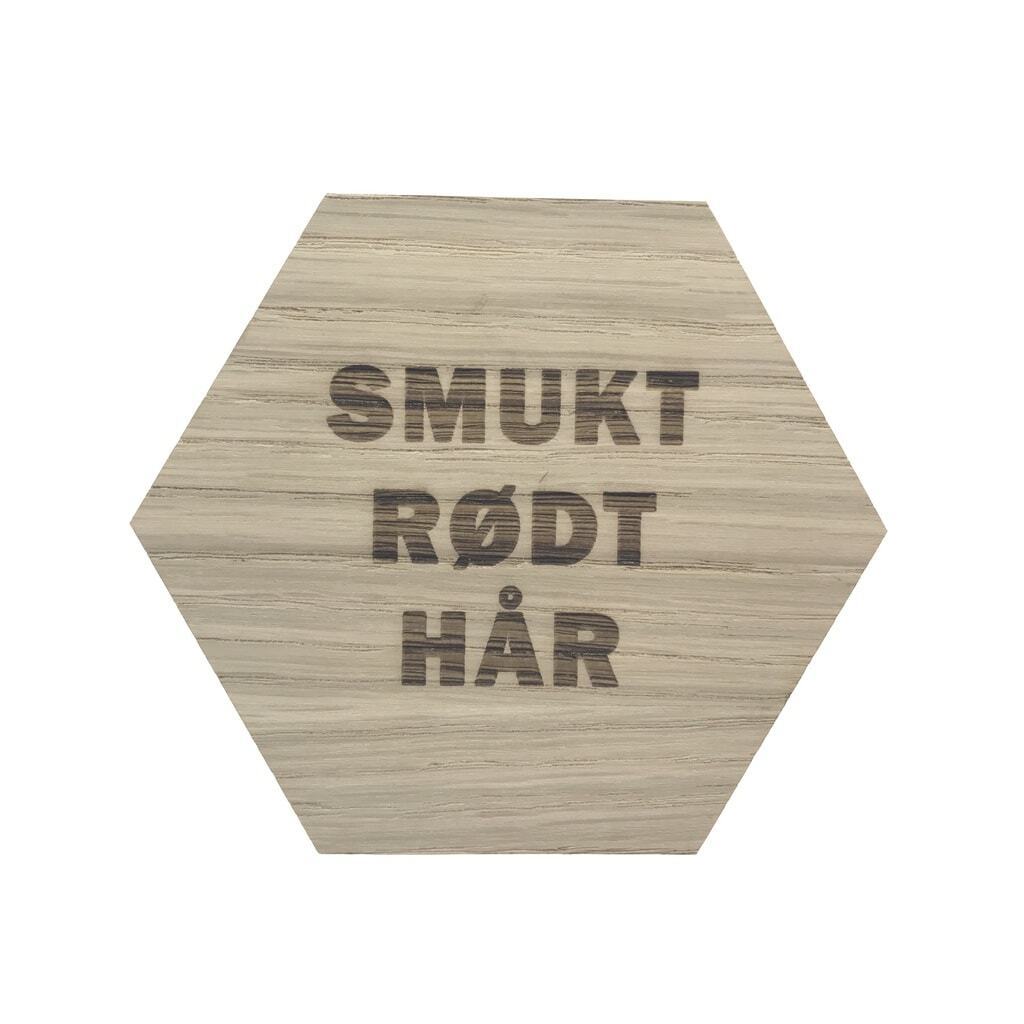 Design plade med rødt hår