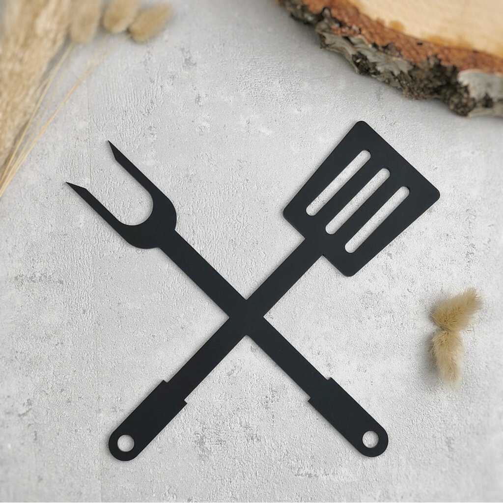 Grill bestik kryds - Akryl