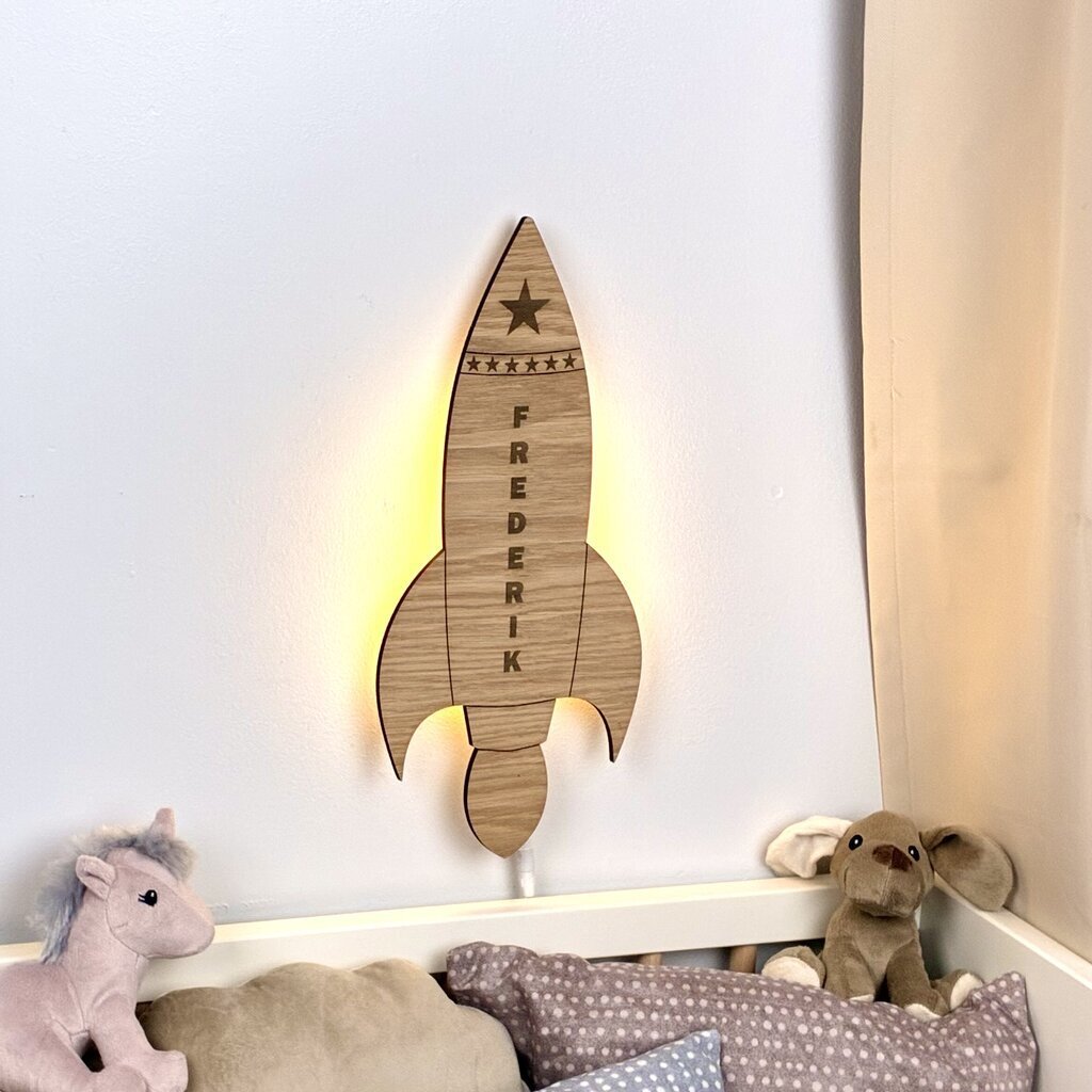 Raketlampe med klik-funktion