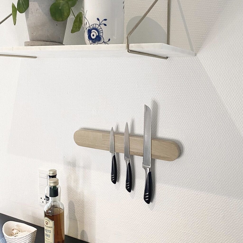 Classic knivmagnet 40 cm - Egetræ