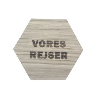 Design plade med vores rejser