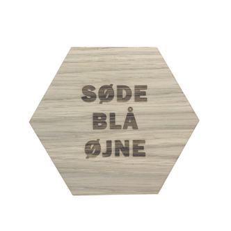 Design plade med blå øjne