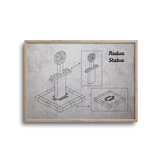Gamer blueprint lys baggrund - redux statue