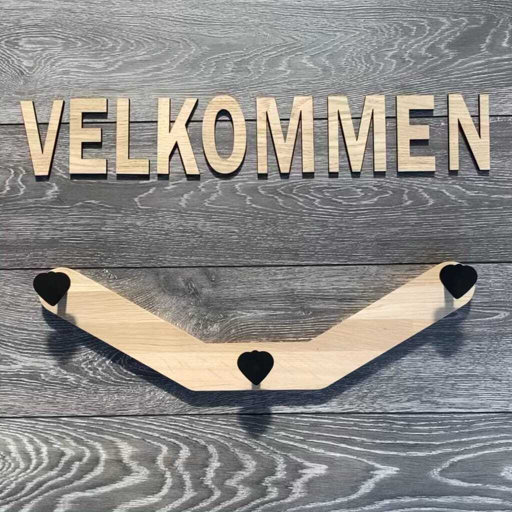 Knagerække - Vera med 3 knager i egetræ