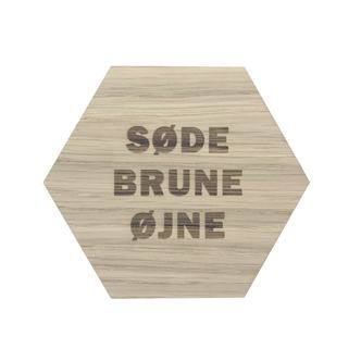 Design plade med brune øjne
