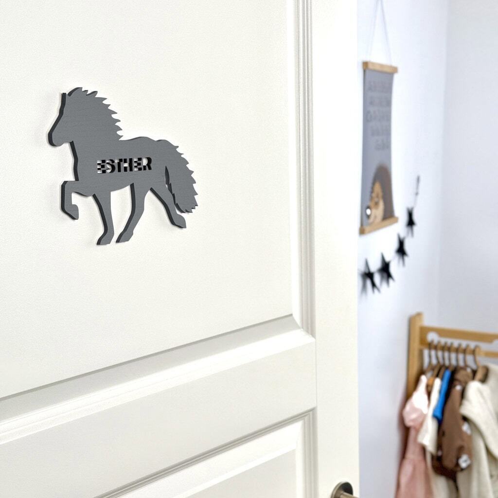 Hest Navneskilt - farve