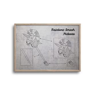 Gamer blueprint lys baggrund - rainbow smash pickaxe