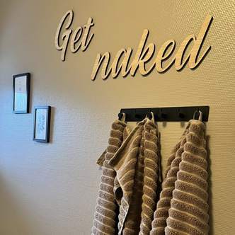 Get naked - skilt