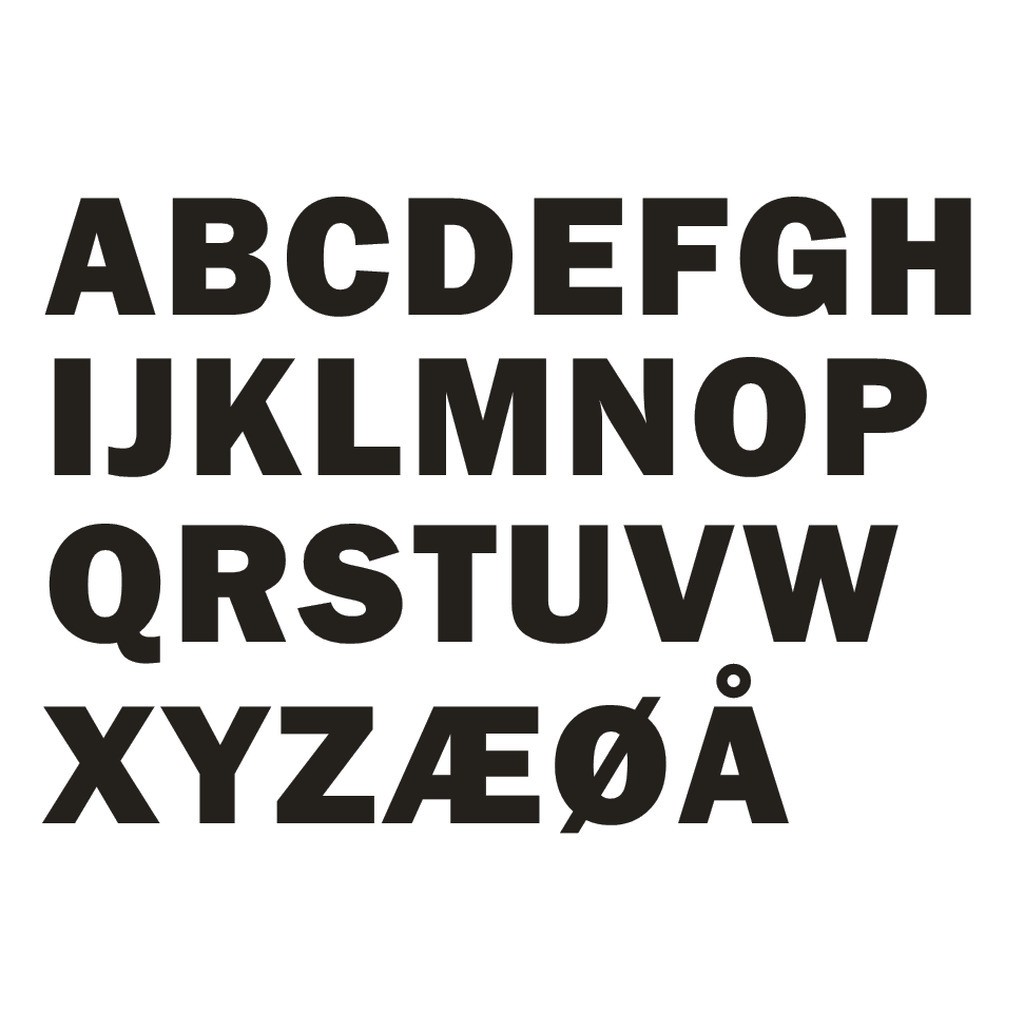 25 cm bogstaver i egetræfiner - køb enkeltvis