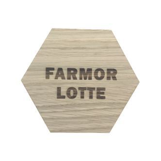 Design plade med farmor og navn