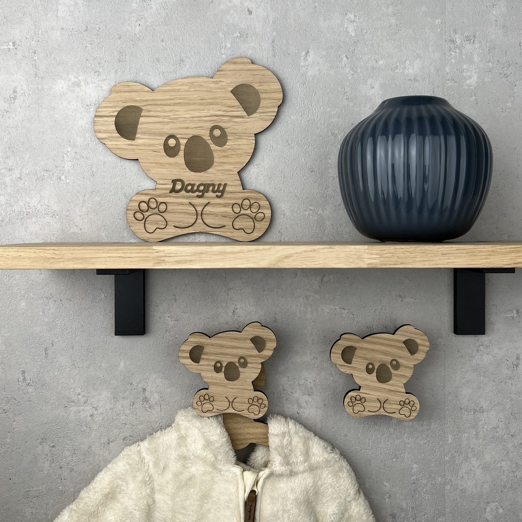 Koala navneskilt - træ