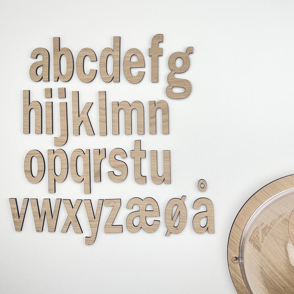 Alfabet små bogstaver A-Å - Træ