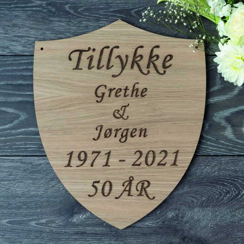 Guldbryllup skjold til æresport