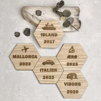 Design plader: REJSER, sæt med 5 stk.