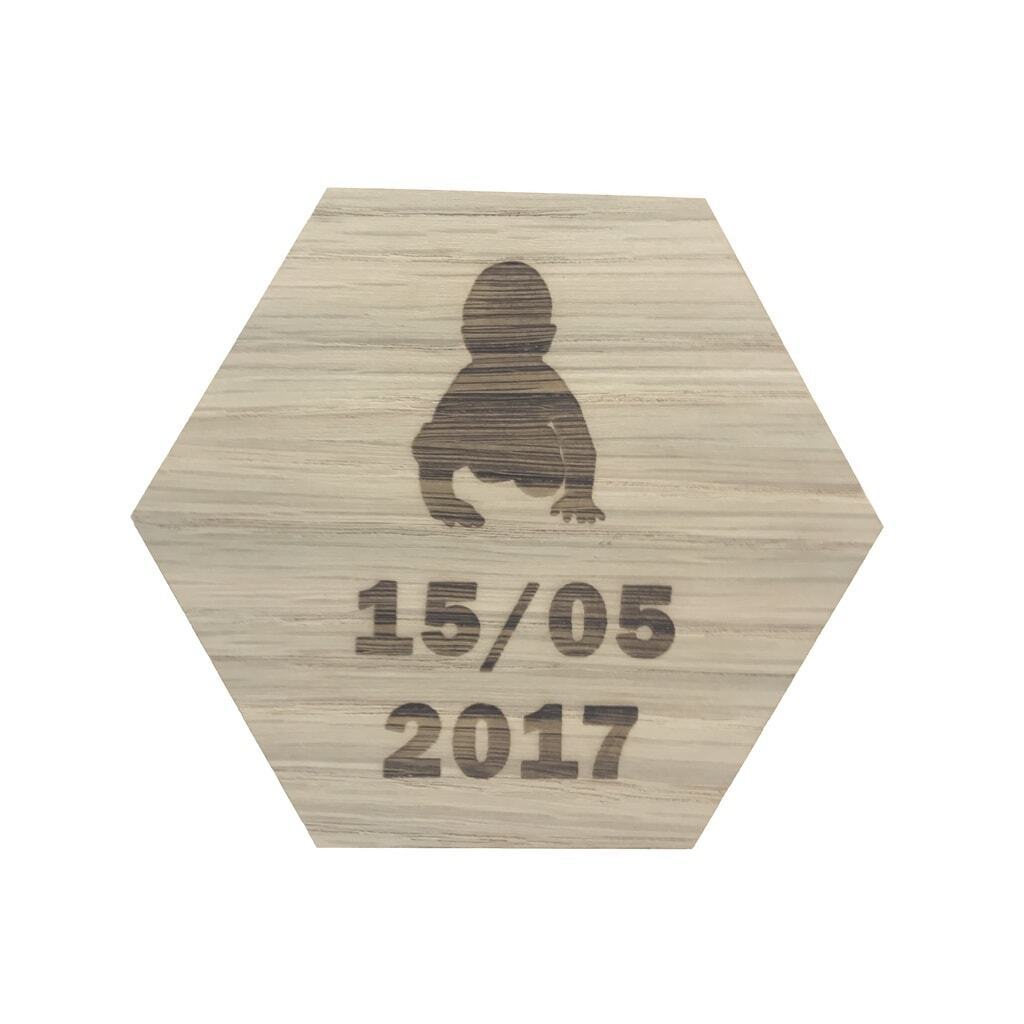 Design plade - kravle med dato