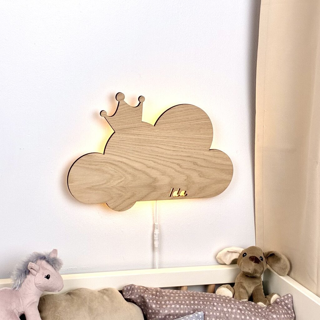 Skylampe med krone og klik-funktion
