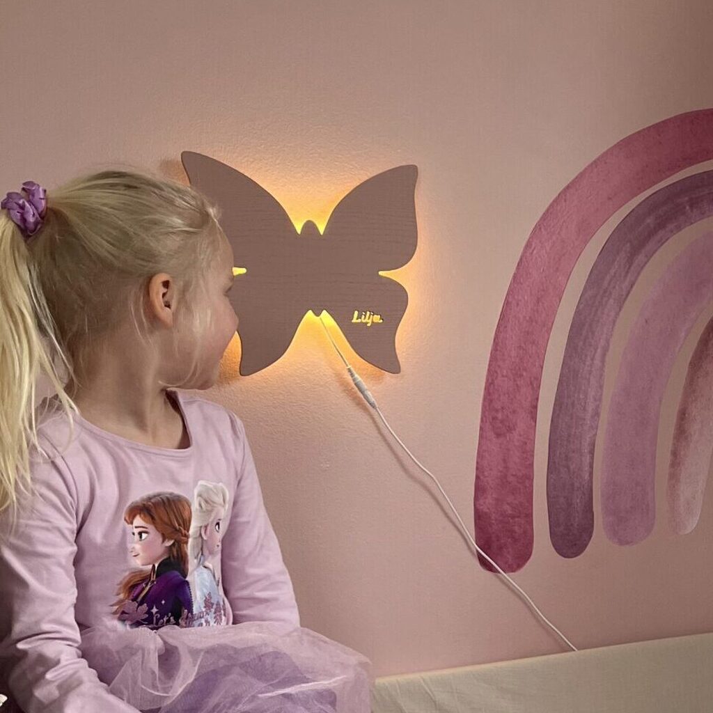 Sommerfugl lampe med klik-funktion