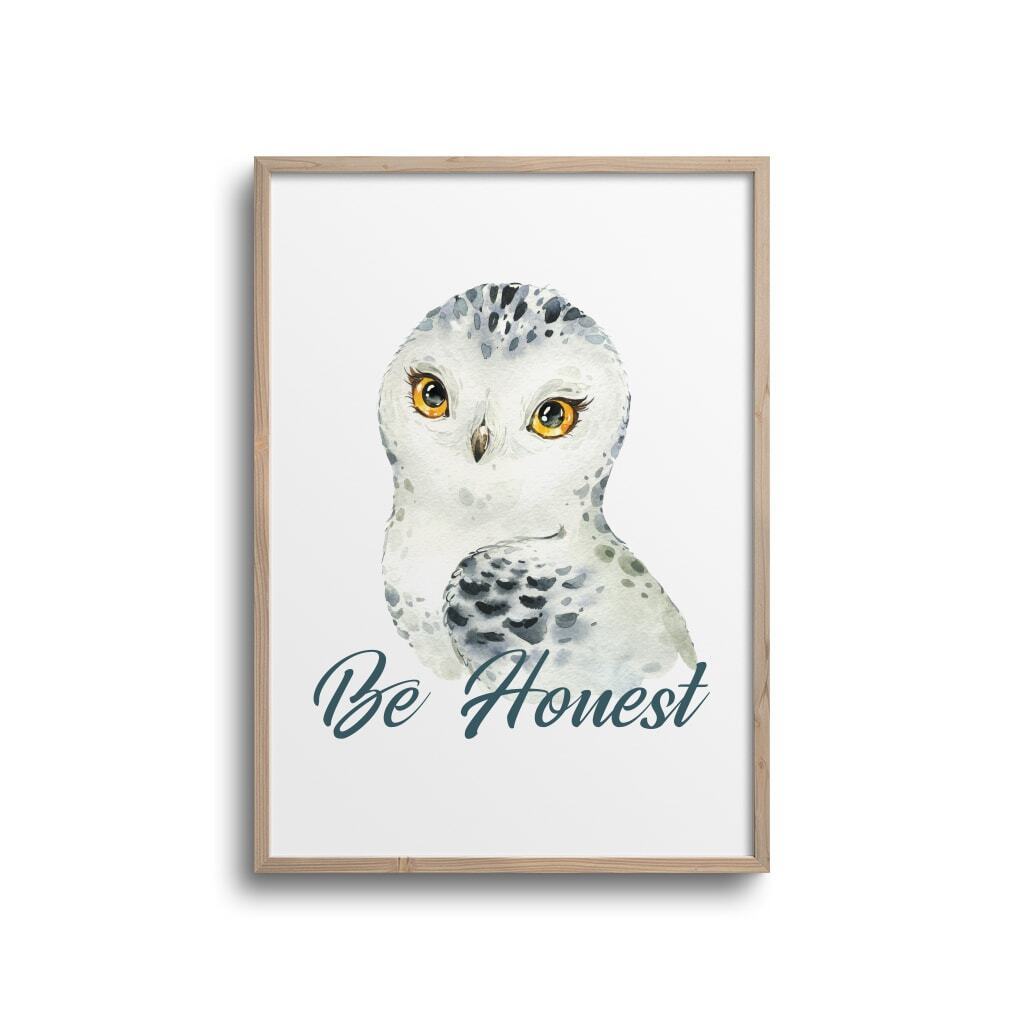 Ugle - Be Honest - Citat Plakat
