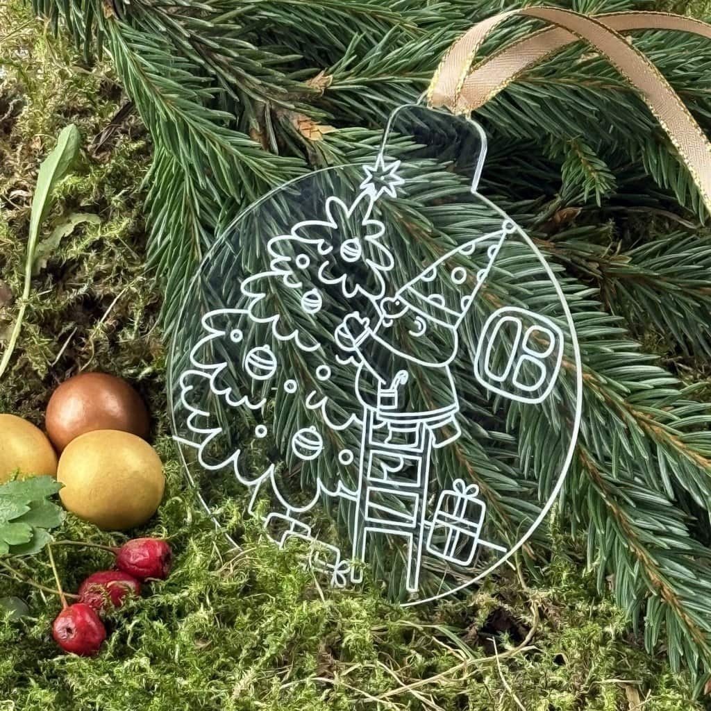 Julekugle Nisse No  9 - Akryl