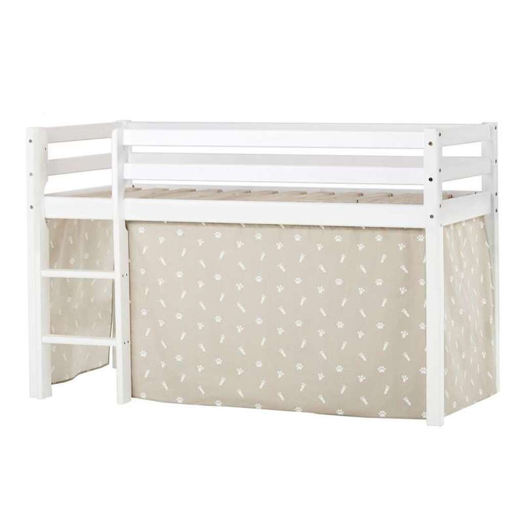 Hoppekids ECO Dream - Halvhøj Seng m. PETS Forhæng - 70x160 cm. - Ikke Delbar