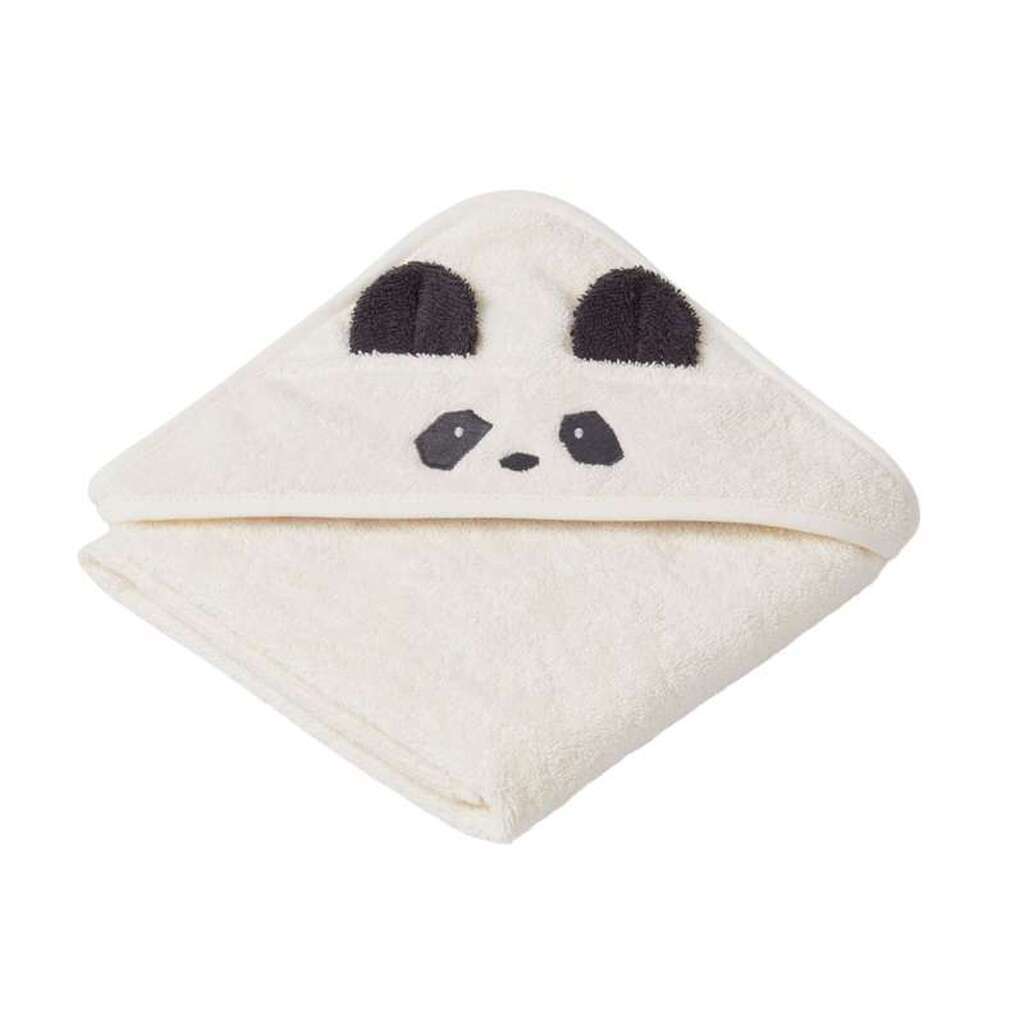 Liewood Albert Badehåndklæde m. Hætte - Baby - Panda/Creme De La Creme