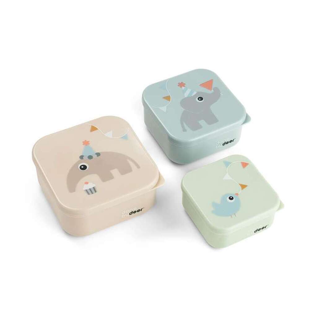 Done by Deer Snackbokse - 3 stk. - Celebration - Farvemix