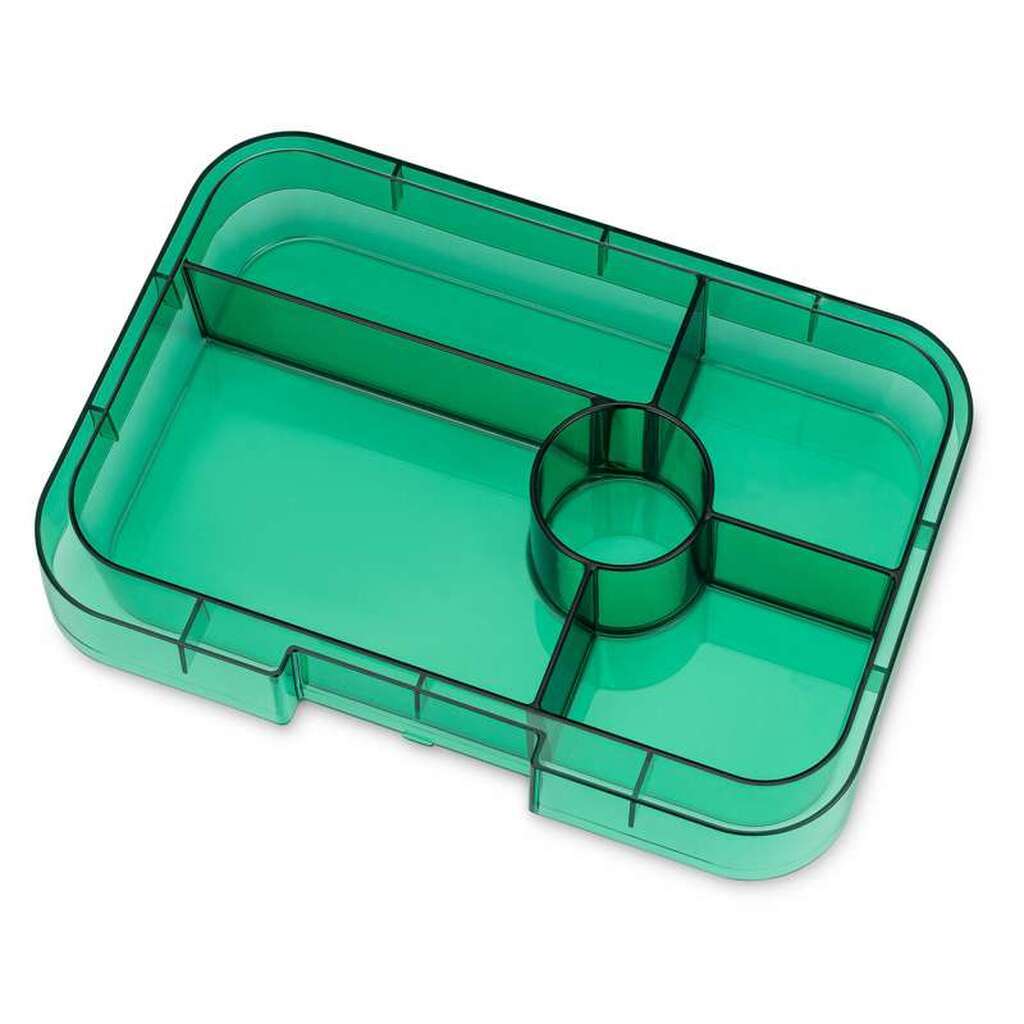 Yumbox Indsatsbakke - Tapas Tray - 5 rum - Green Clear