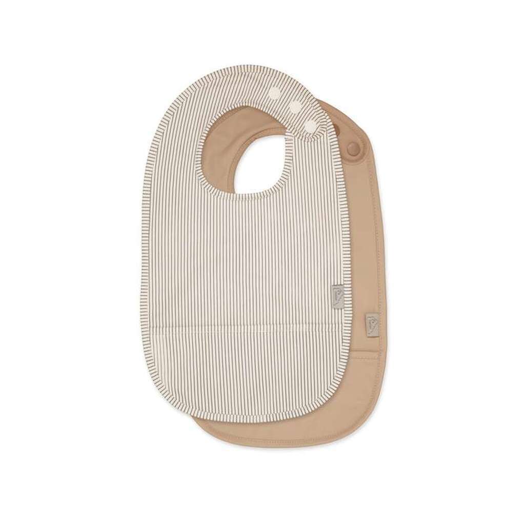 Cam Cam Copenhagen Hagesmække m. Lomme - 2-pak - Classic Stripes Camel