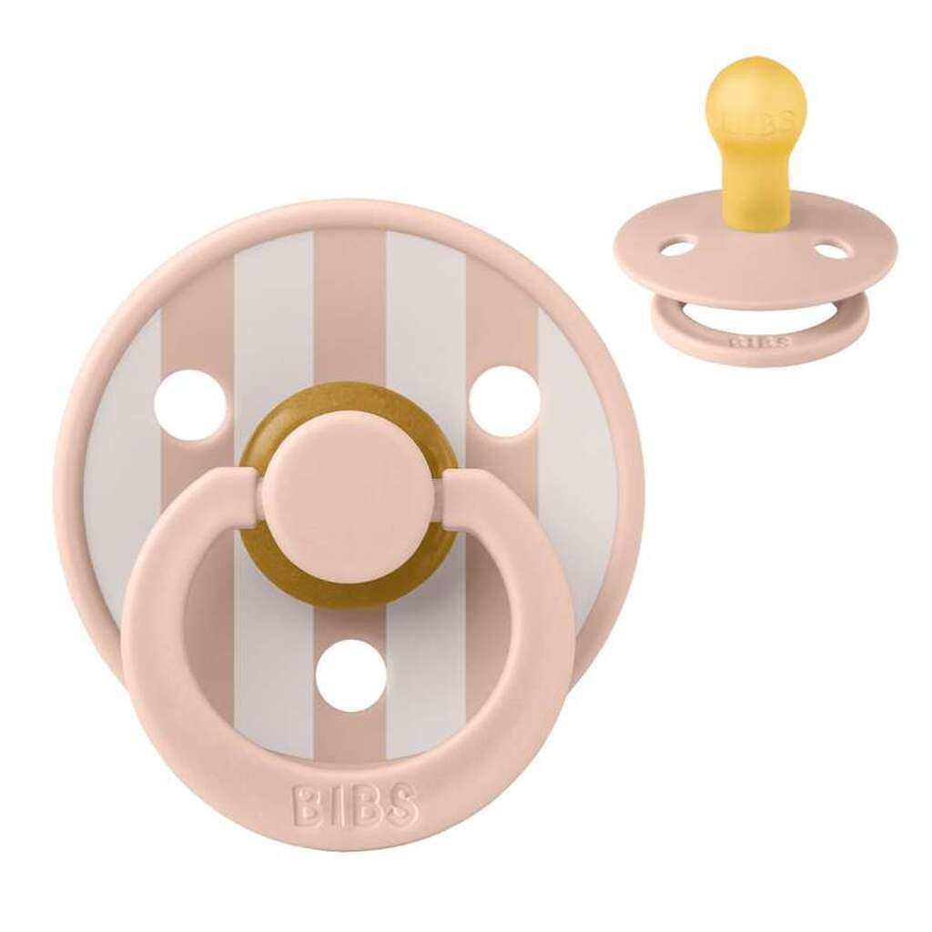 BIBS Rund Colour Sut - Str. 1 - Naturgummi - Studio - Block - Blush/Ivory