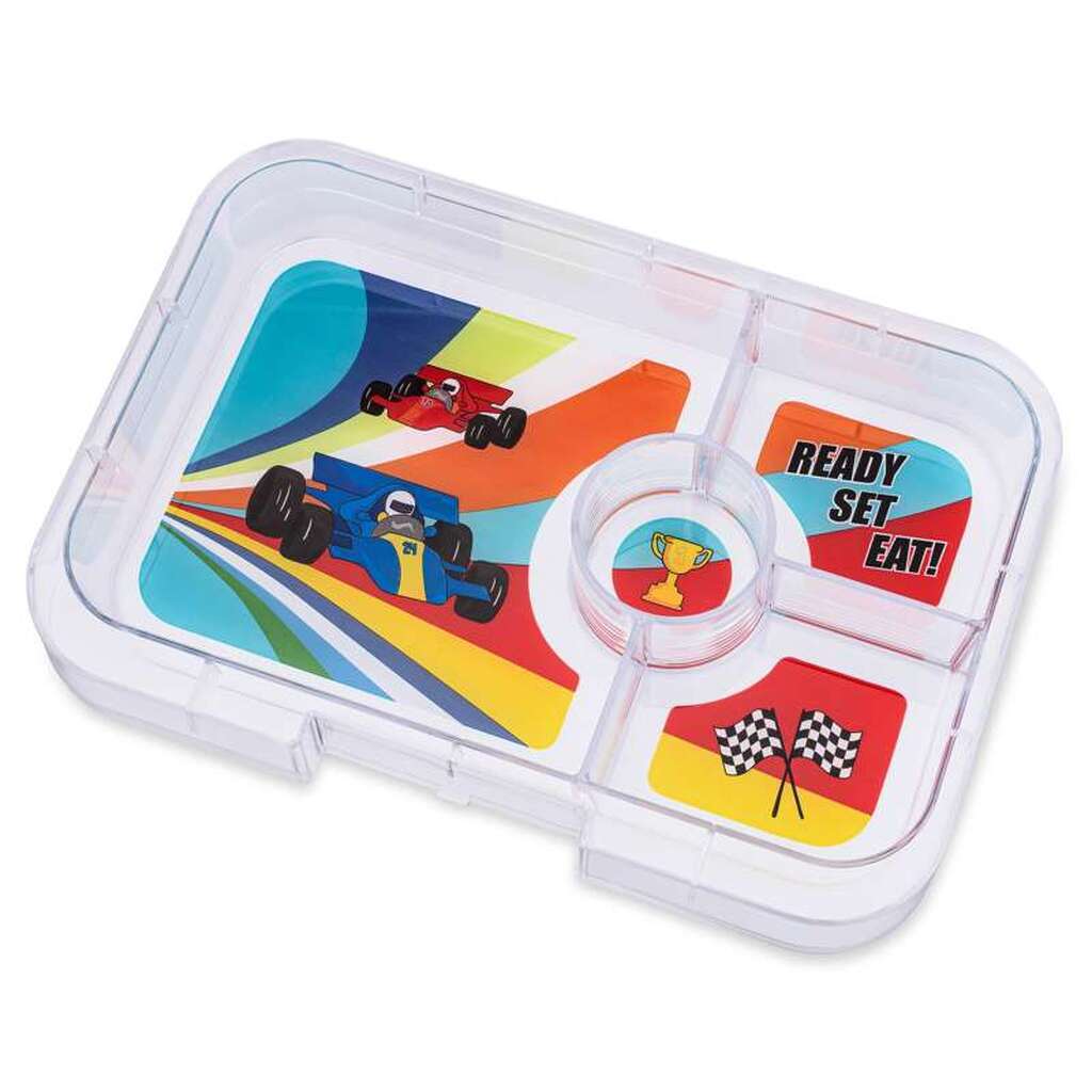Yumbox Indsatsbakke - Tapas Tray - 4 rum - Race Cars
