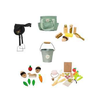 By Astrup Stald- og Udstyrspakke til Kæpheste - Midi - Mint Fløjl