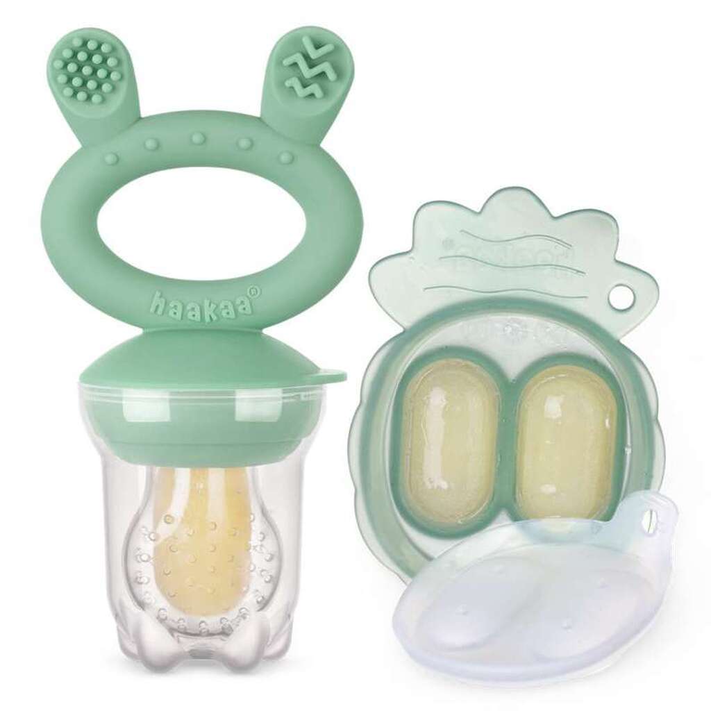 Haakaa Food Feeder - Smagesut m. Bakke - Pea Green