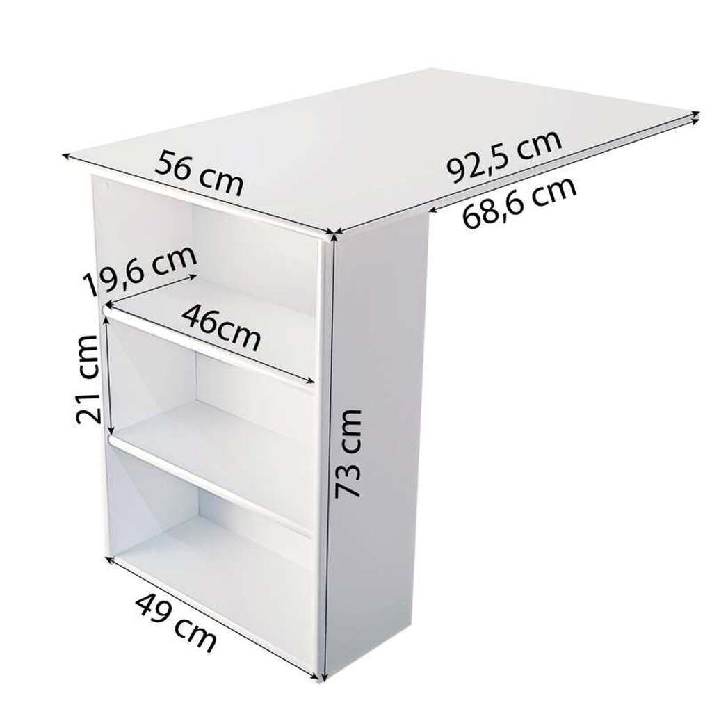 Hoppekids PURE - Bordplade til PURE Halvhøj Seng - Hvid