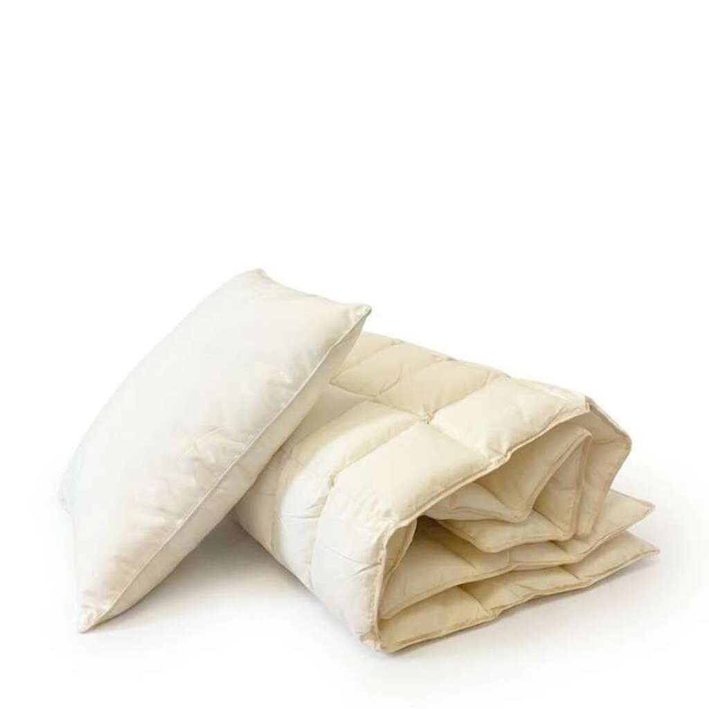 Oh'Naturel Økologisk Dyne og Pude - 100x140 cm. - Fiberfyld/Junior