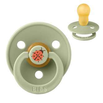BIBS Rund Colour Sut - Str. 3 - Naturgummi - Studio - Ladybug - Sage