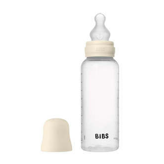 BIBS Bottle - Sutteflaskesæt - Plastik - Silikone/Medium Flow/Rund - 270ml - Ivory