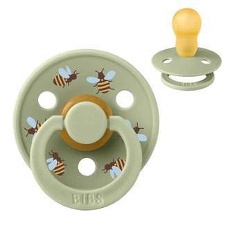 BIBS Rund Colour Sut - Str. 3 - Naturgummi - Studio - Bumblebee - Sage