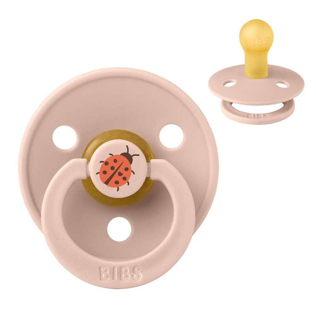 BIBS Rund Colour Sut - Str. 1 - Naturgummi - Studio - Ladybug - Blush