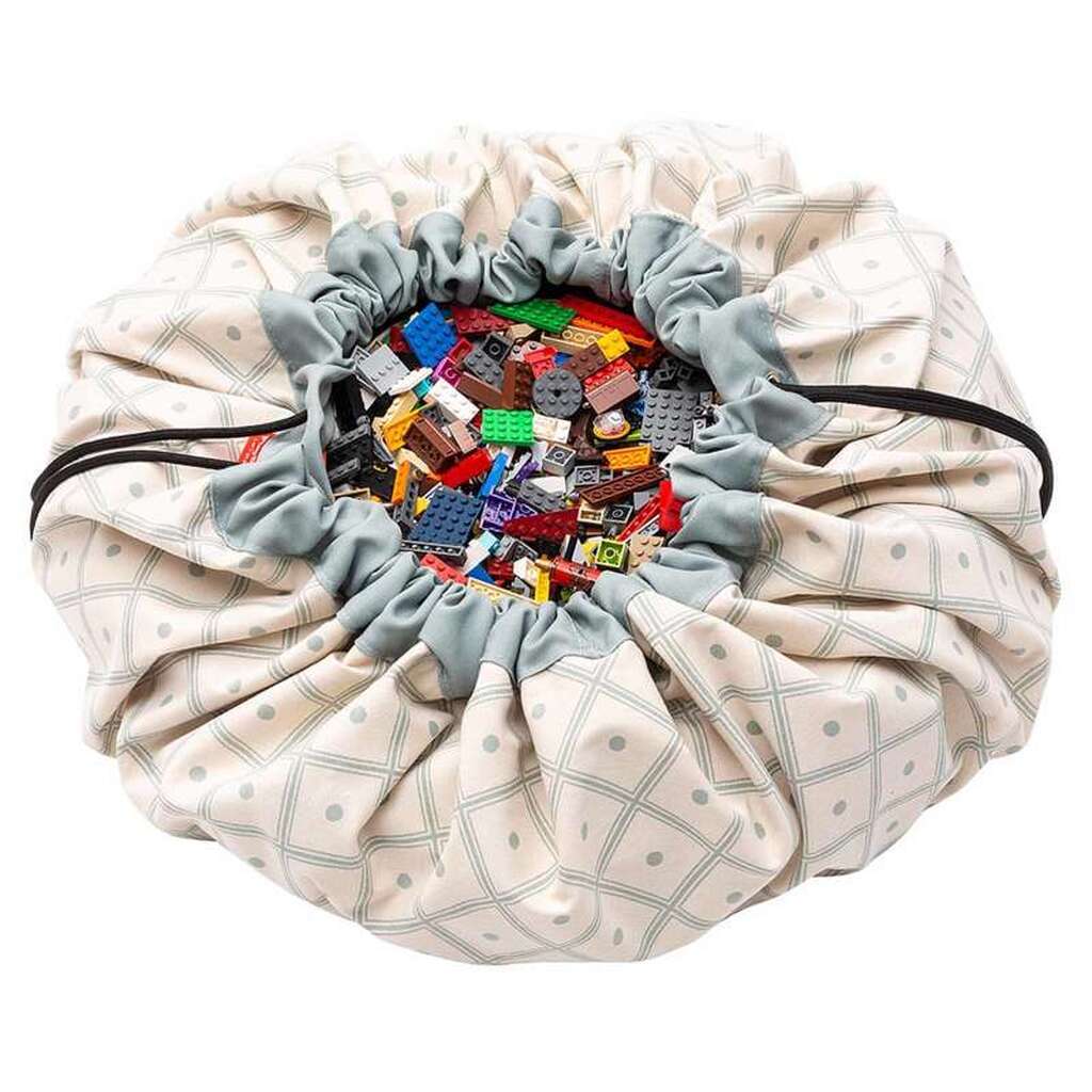 Play & Go Opbevaringstæppe - Geo Green