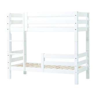 Hoppekids ECO Luxury - Køjeseng m. 1/2 Sengehest - 150 cm. - Flere Størrelser - Hvid