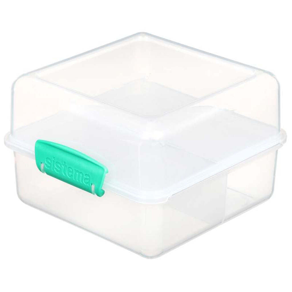 Sistema Madkasse - Lunch Cube To Go - 1.4 L. - Klar/Minty Teal