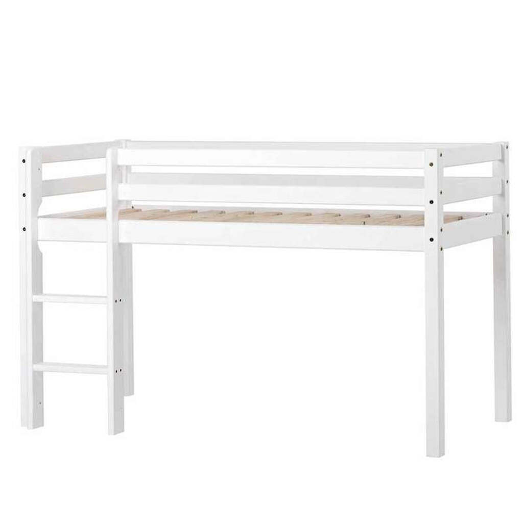 Hoppekids ECO Dream - Halvhøj Seng - Ikke Delbar - Flere Størrelser - Hvid